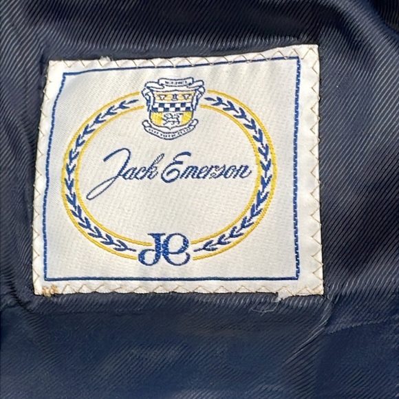 Jack Emerson Navy Blue Wool Blazer Suit Jacket G Napol IT Sz 46 - Picture 5 of 14